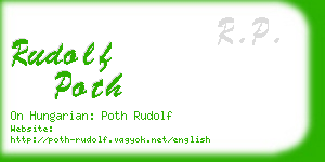 rudolf poth business card